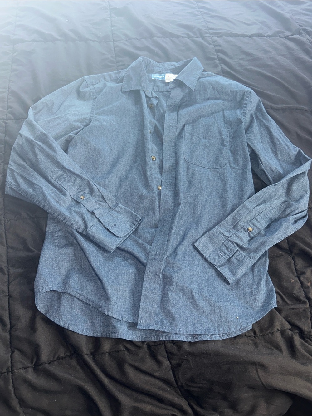 Men's Blue Blue Button-Down Shirt